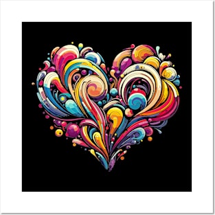 Colorful Heart Art Posters and Art